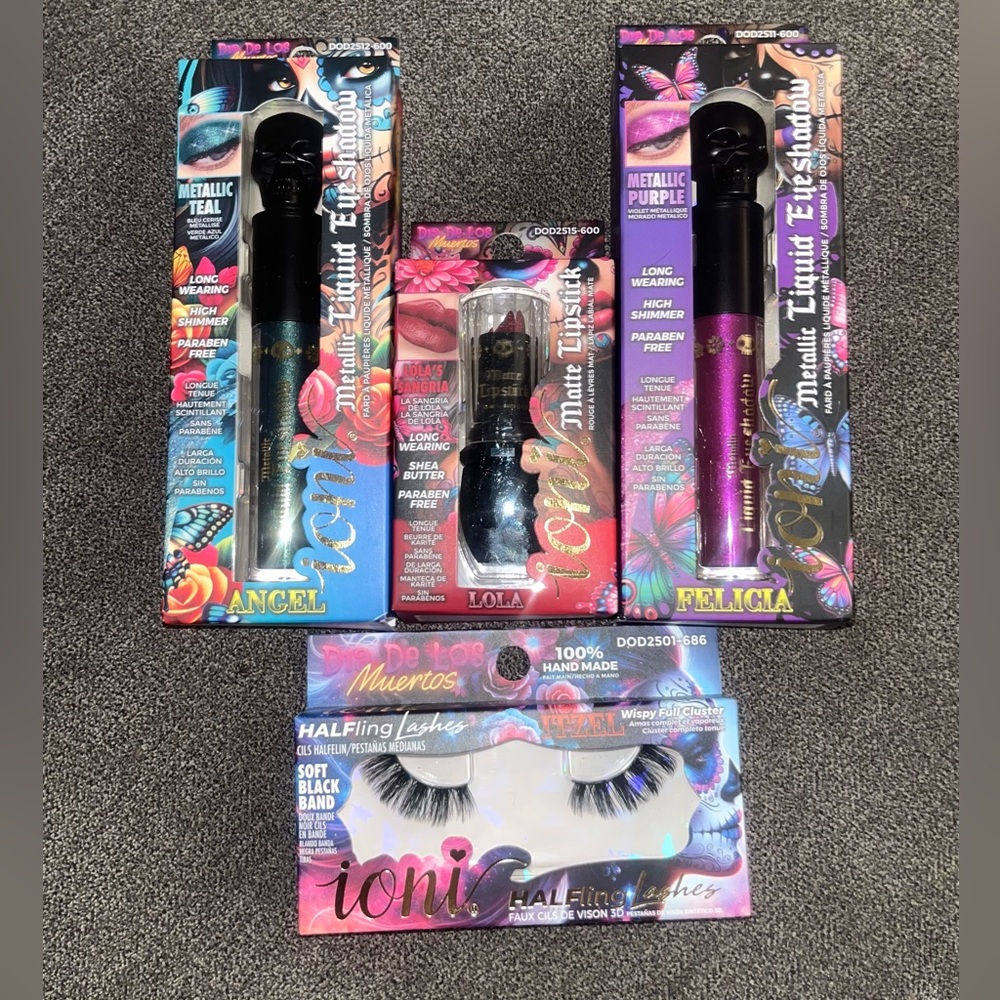 Missaries* New! Dia de los Muertos Metallic Eyeshadows, False Lashes and Lipstic - Picture 2 of 10